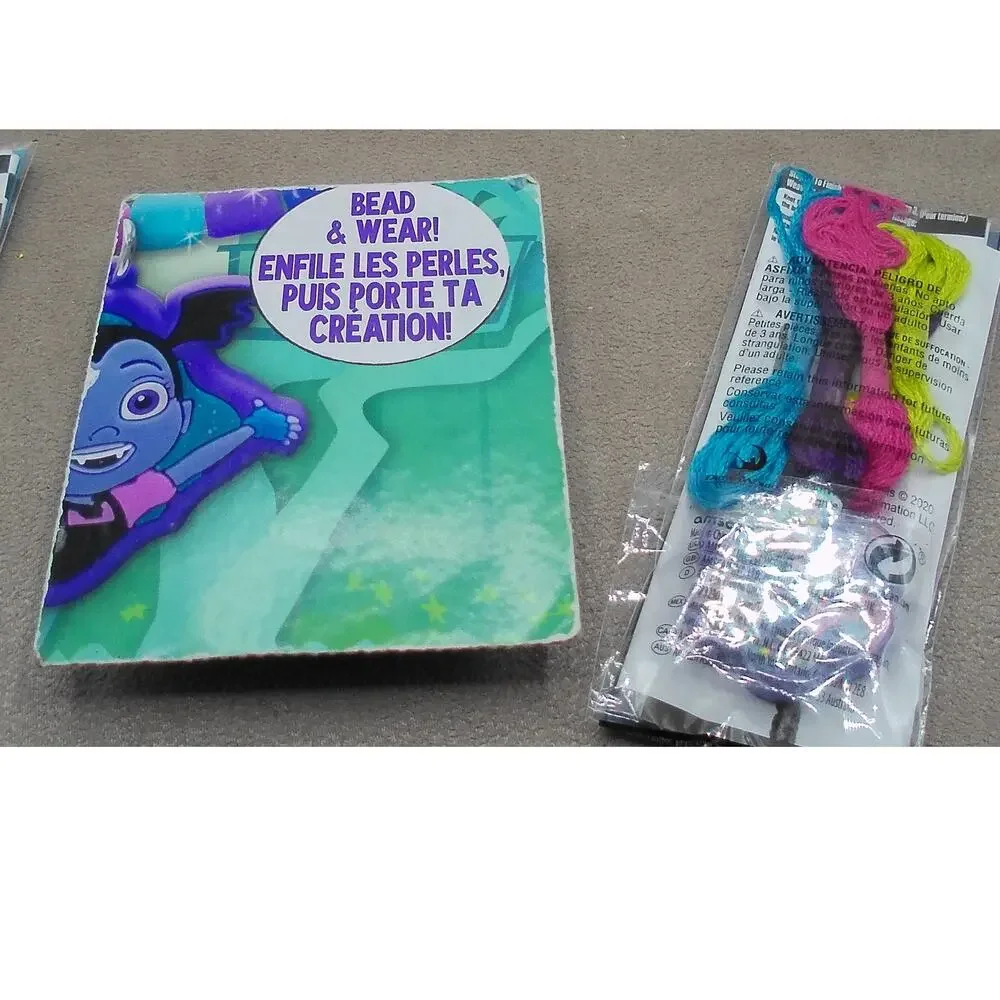Friendship Bracelet and Necklace Party Favor Lot: Uni-Kitty, Trolls, Vampirina
